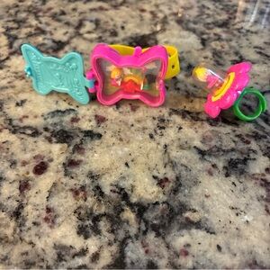 Vintage Polly pocket colorful watch and ring